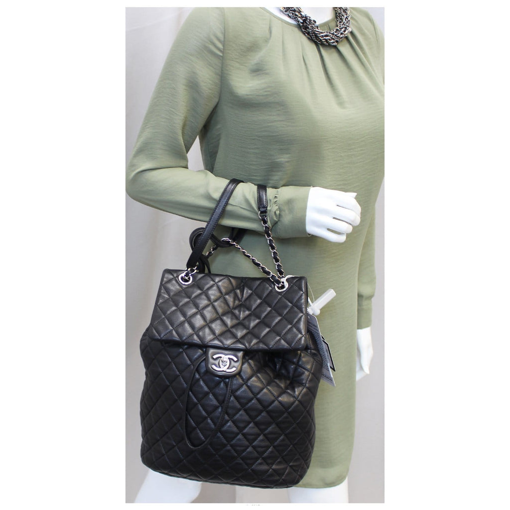 Chanel Urban Spirit  Leather Backpack Bag Black
