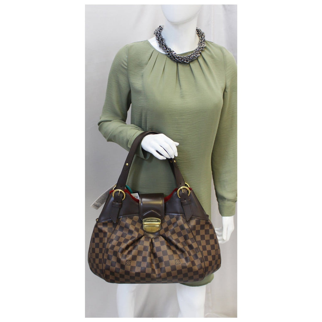 LOUIS VUITTON Sistina GM Damier Ebene Shoulder Handbag