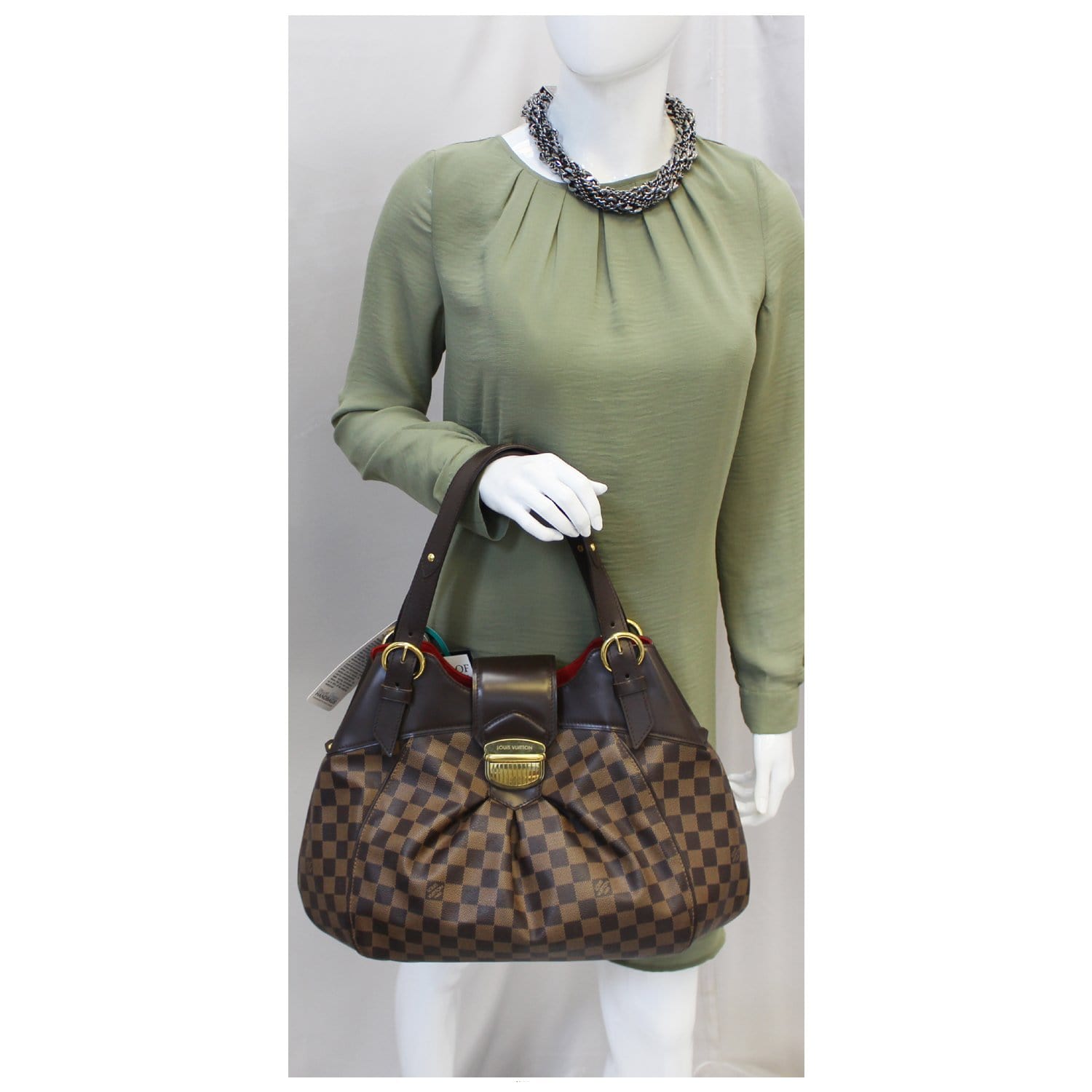 LOUIS VUITTON Sistina GM Damier Ebene Shoulder Handbag