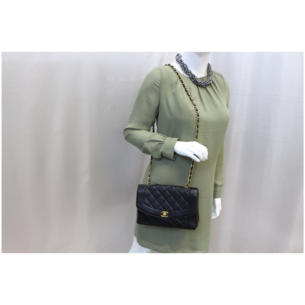 Chanel Diana Classic Flap Quilted Leather Crossbody Bag