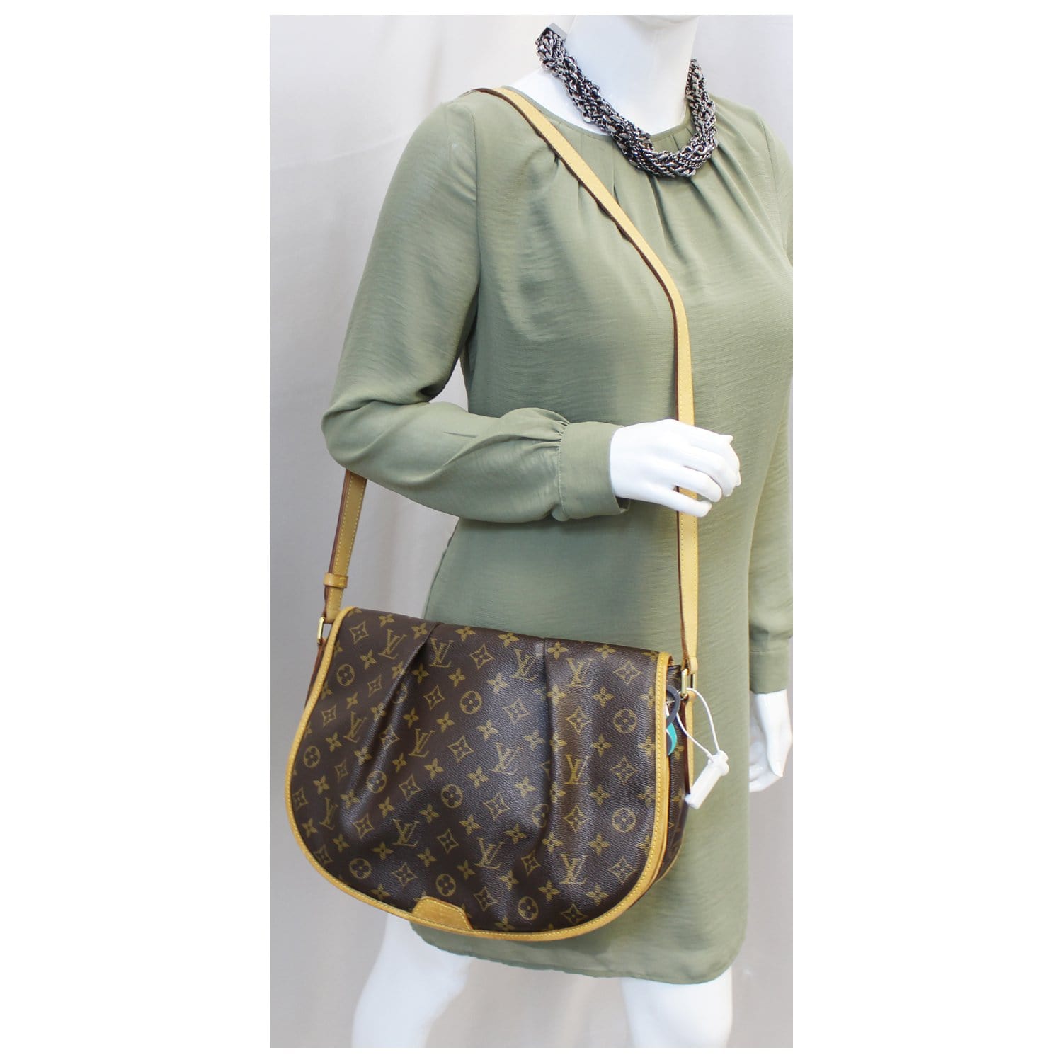 LOUIS VUITTON Menilmontant MM Monogram Canvas Crossbody Bag