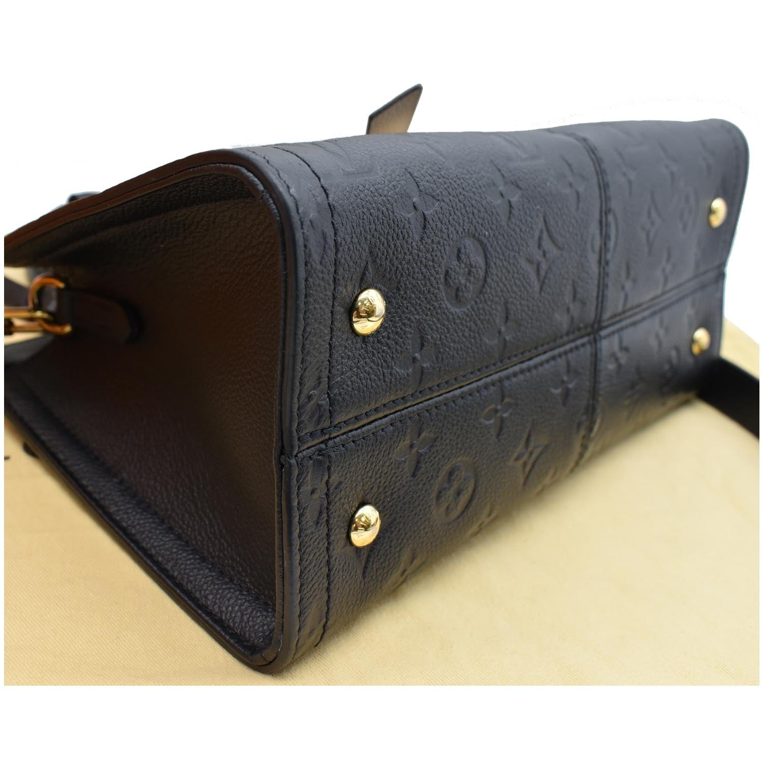 LOUIS VUITTON Sully PM Monogram Empreinte Leather Shoulder Bag Black