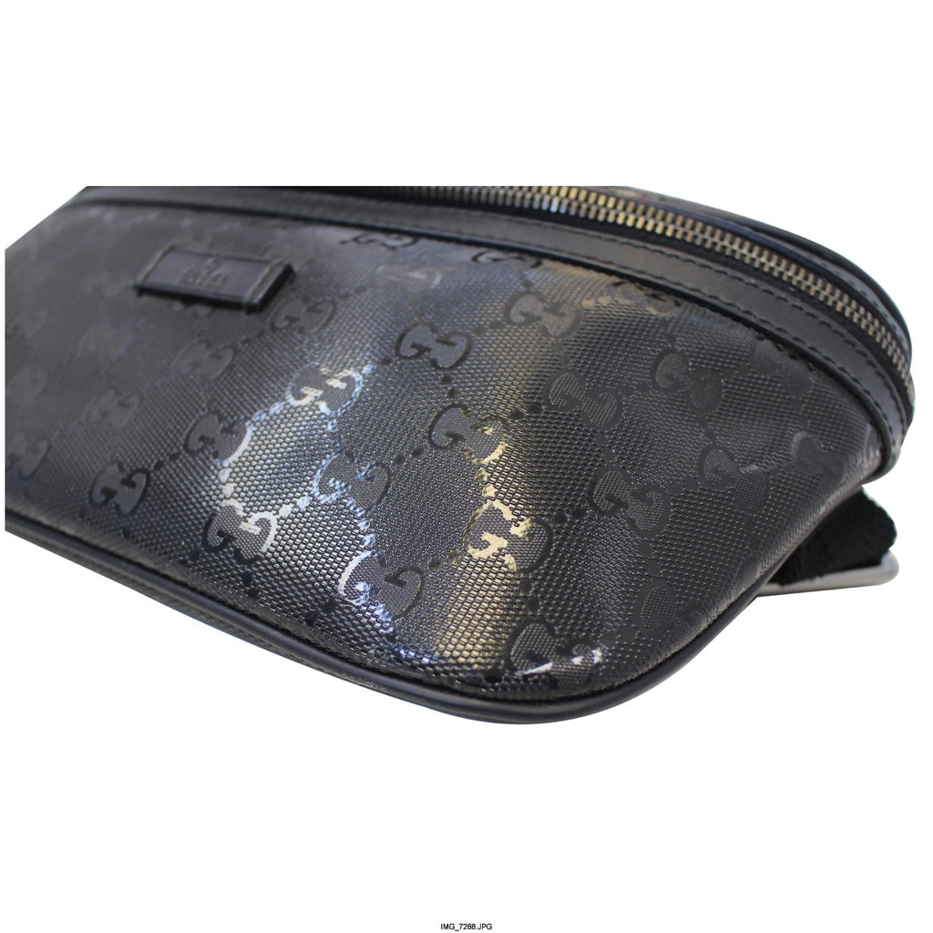 GUCCI Gucci Imprime Monogram Waist Bum Bag Black 233269