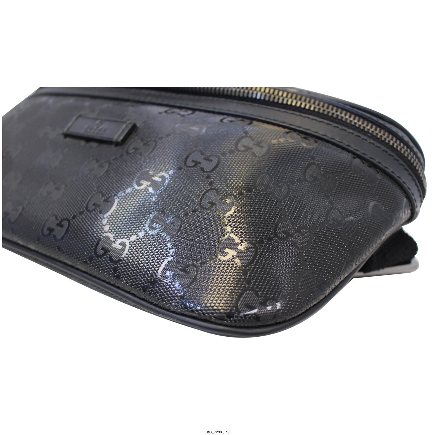 GUCCI Gucci Imprime Monogram Waist Bum Bag Black 233269