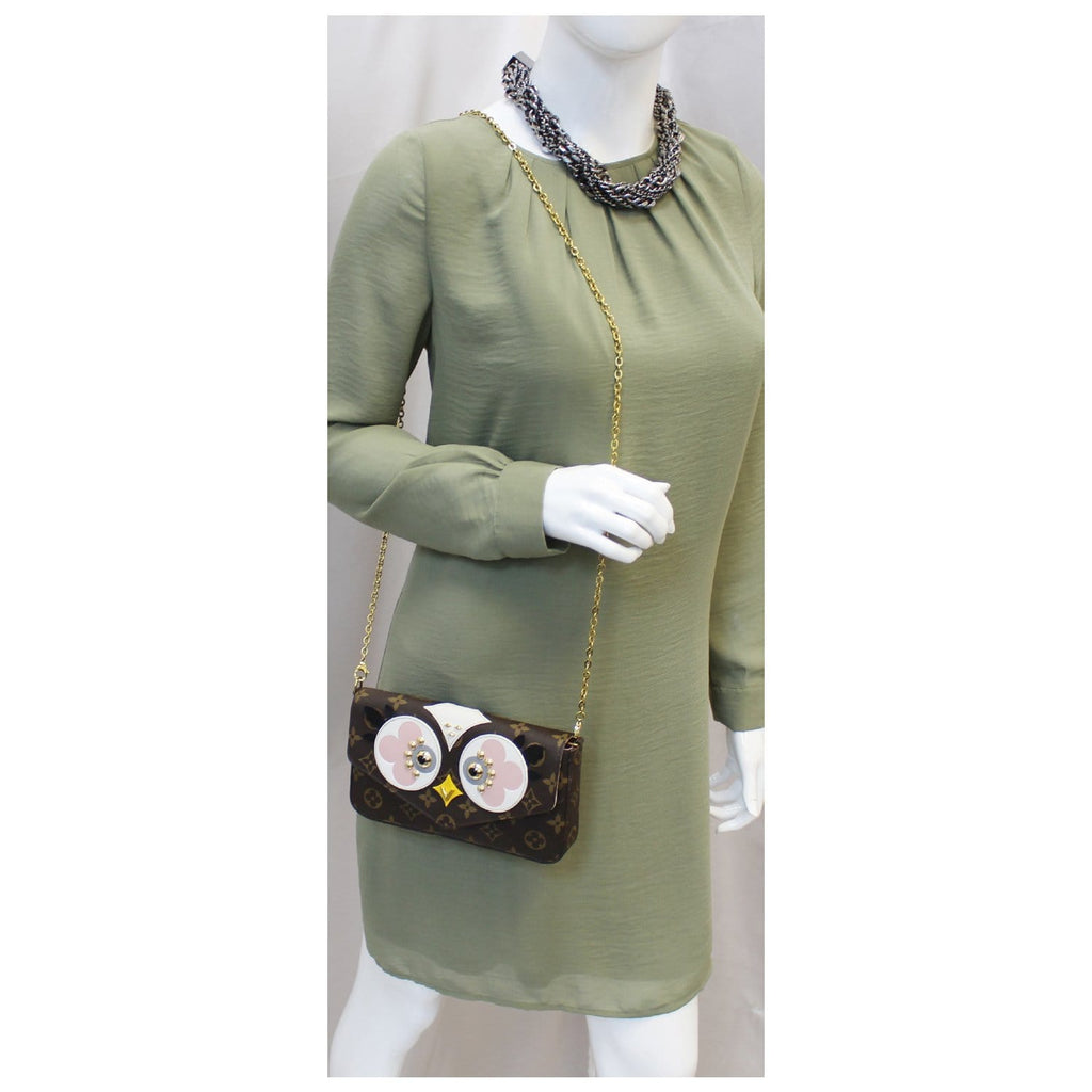 LOUIS VUITTON Pochette Felicie Owl Monogram Chain Crossbody Bag - 20% OFF