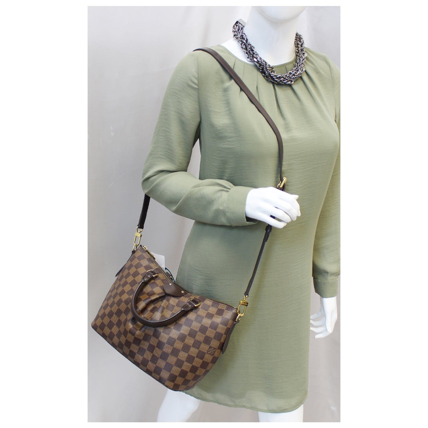 LOUIS VUITTON Siena PM Damier Ebene Shoulder Handbag