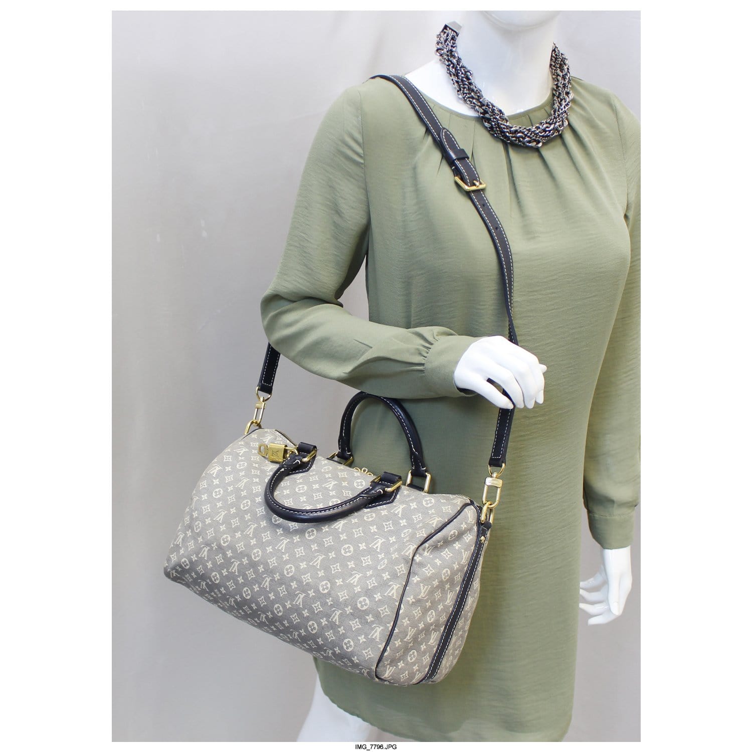 LOUIS VUITTON Speedy 30 Bandouliere Monogram Mini Lin Shoulder Bag