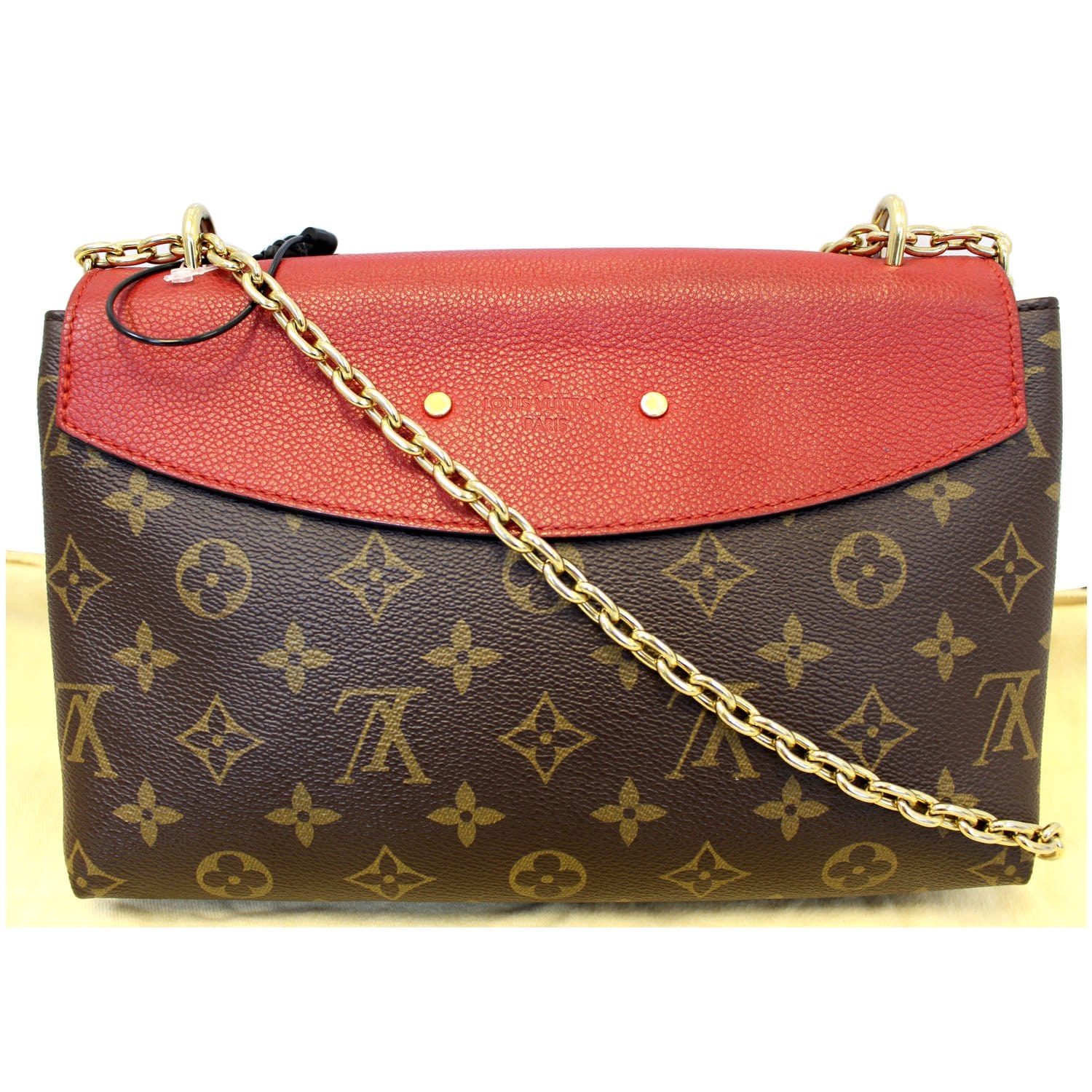 LOUIS VUITTON Saint Placide Monogram Canvas Shoulder Crossbody Bag Cerise