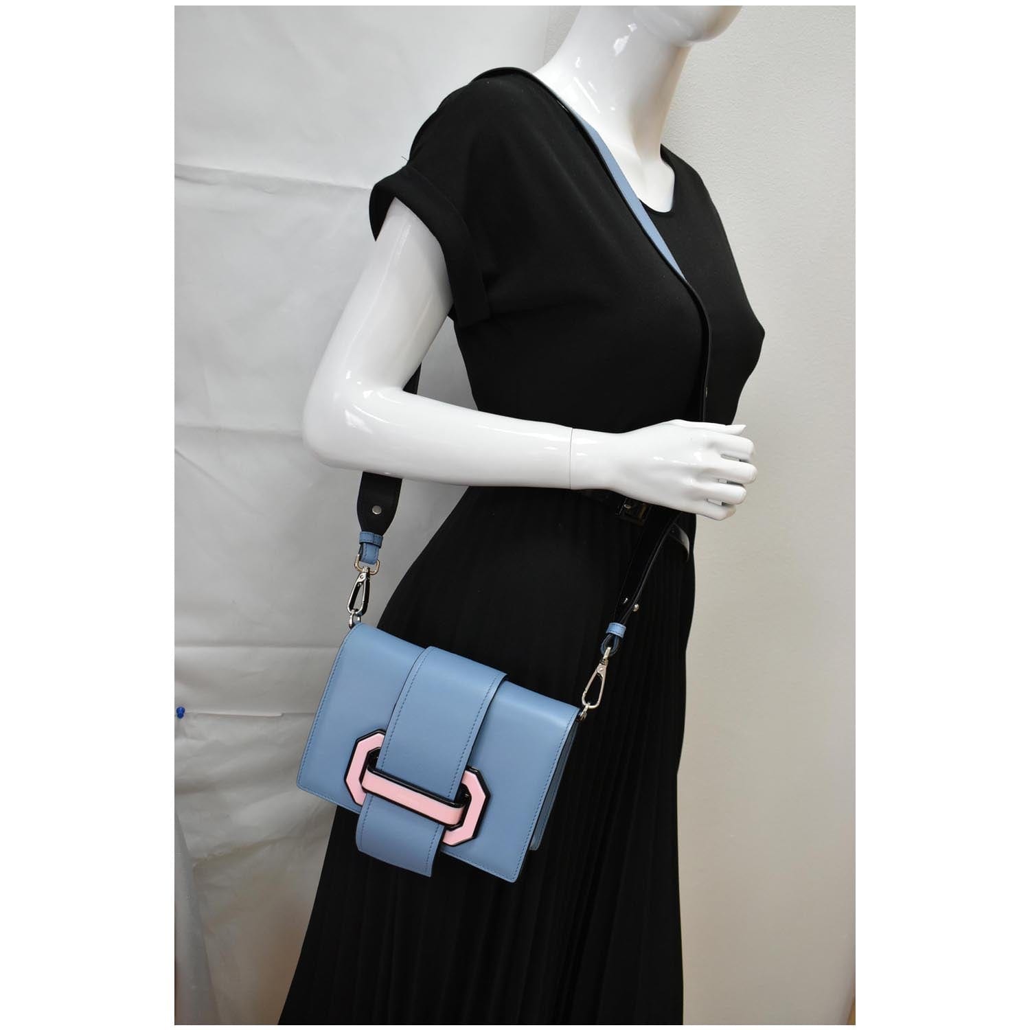 PRADA City Plex Ribbon  Shoulder Bag Blue/Pink