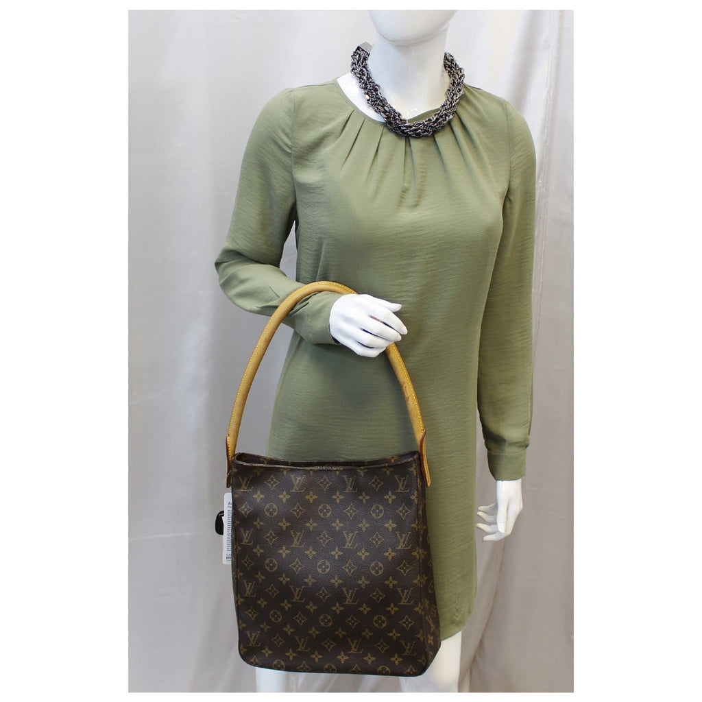 LOUIS VUITTON Monogram Canvas Looping GM Brown Shoulder Bag