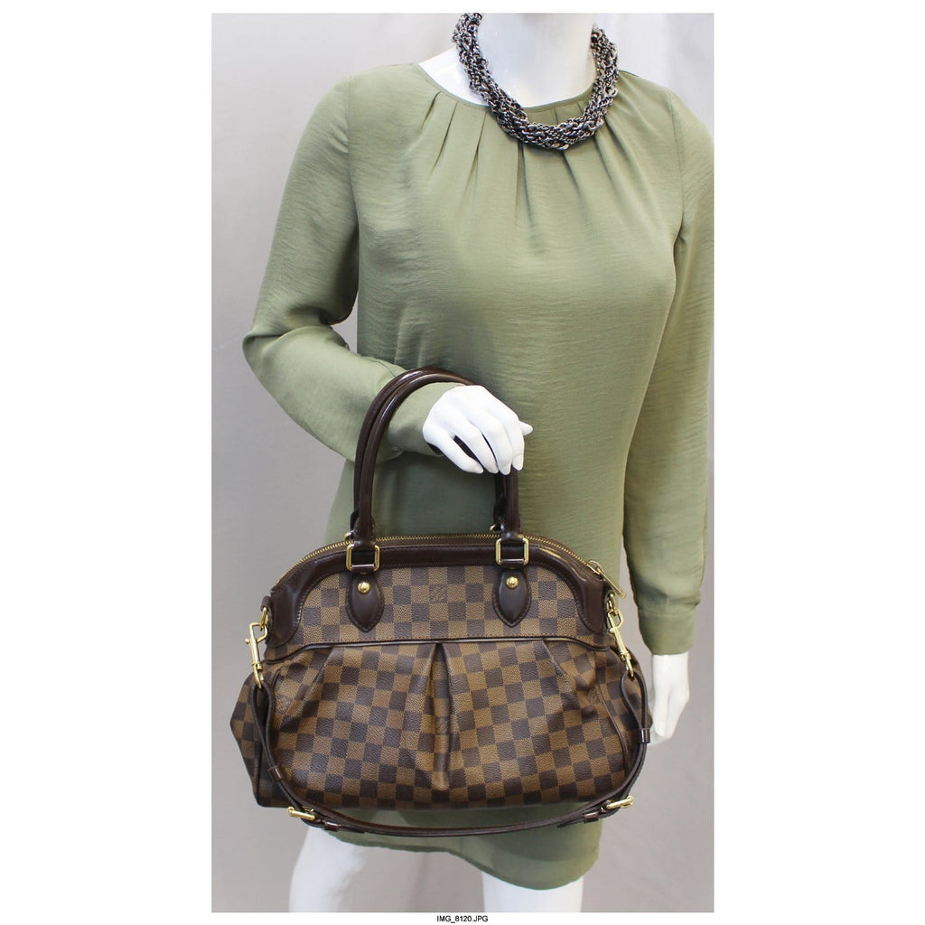 LOUIS VUITTON Trevi PM Damier Ebene Brown Shoulder Bag