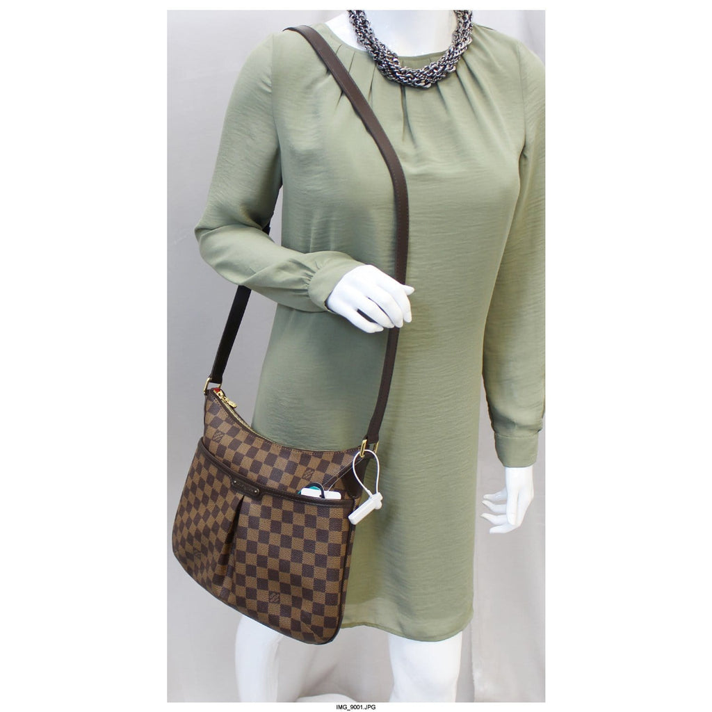 LOUIS VUITTON Bloomsbury PM Damier Ebene Crossbody Bag Brown