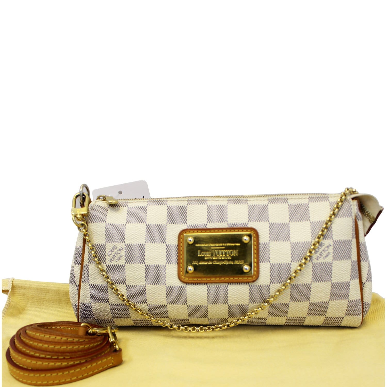 LOUIS VUITTON Eva Clutch Damier Azur Crossbody Bag