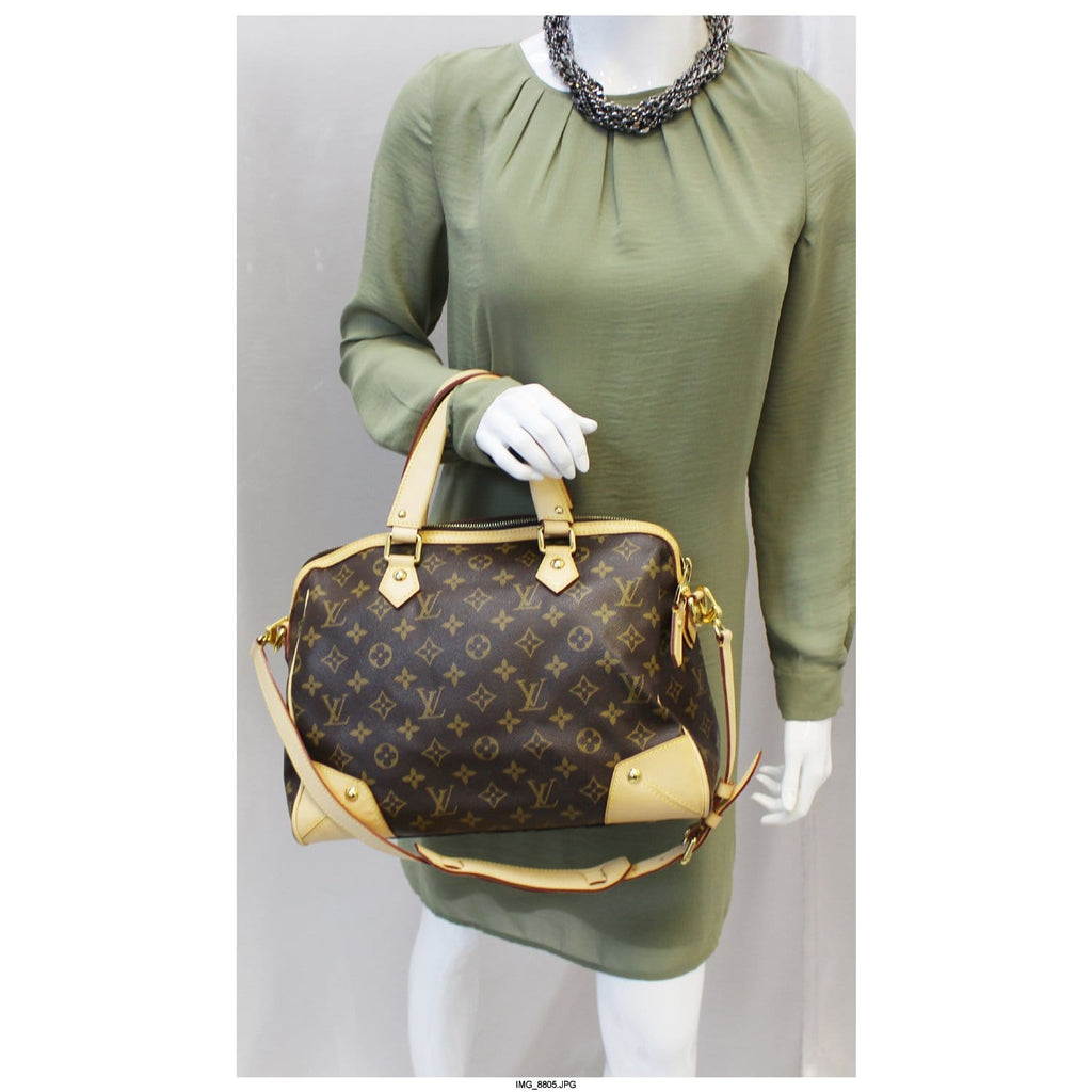 LOUIS VUITTON Retiro PM Monogram Canvas Shoulder Bag Brown
