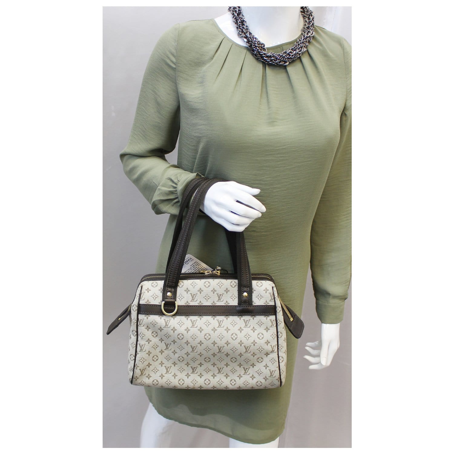 LOUIS VUITTON Josephine PM Monogram Mini Lin Satchel Bag