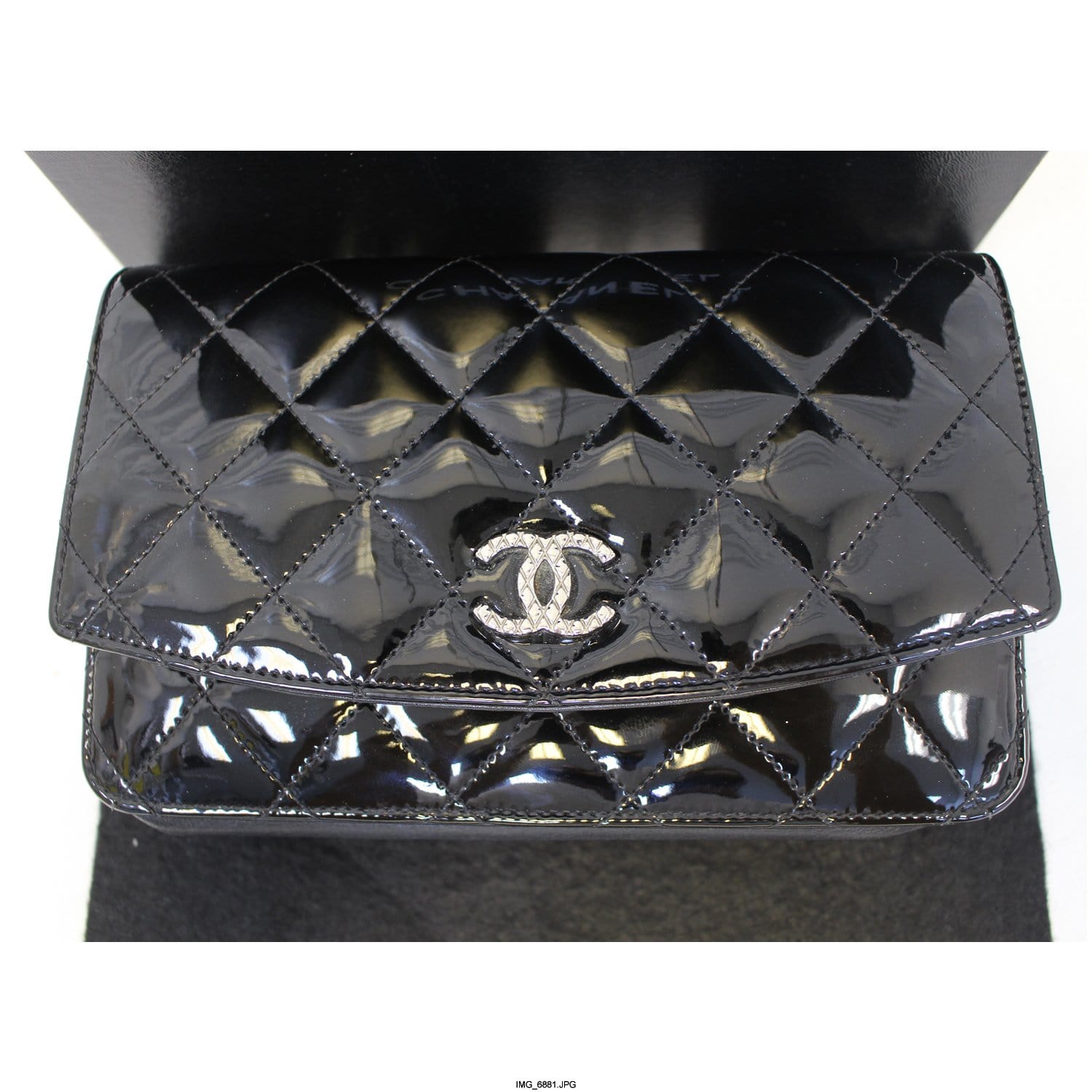 Chanel Wallet On Chain Patent Leather Shoulder Crossbody Bag