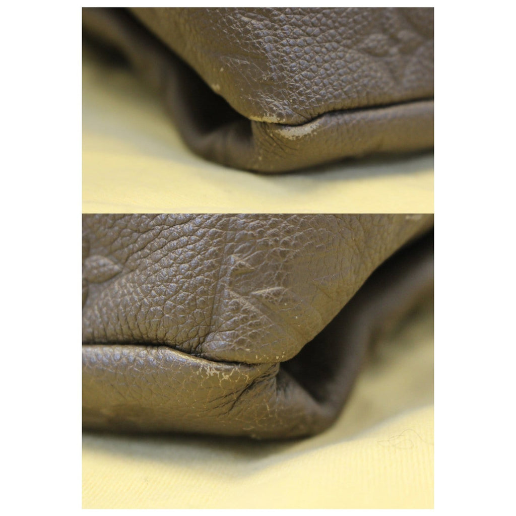 LOUIS VUITTON Artsy MM Monogram Empreinte Leather Shoulder Bag Terre