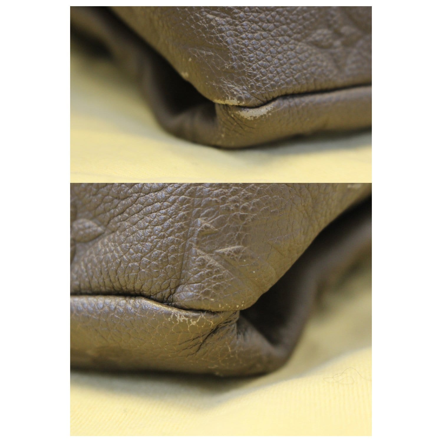 LOUIS VUITTON Artsy MM Monogram Empreinte Leather Shoulder Bag Terre