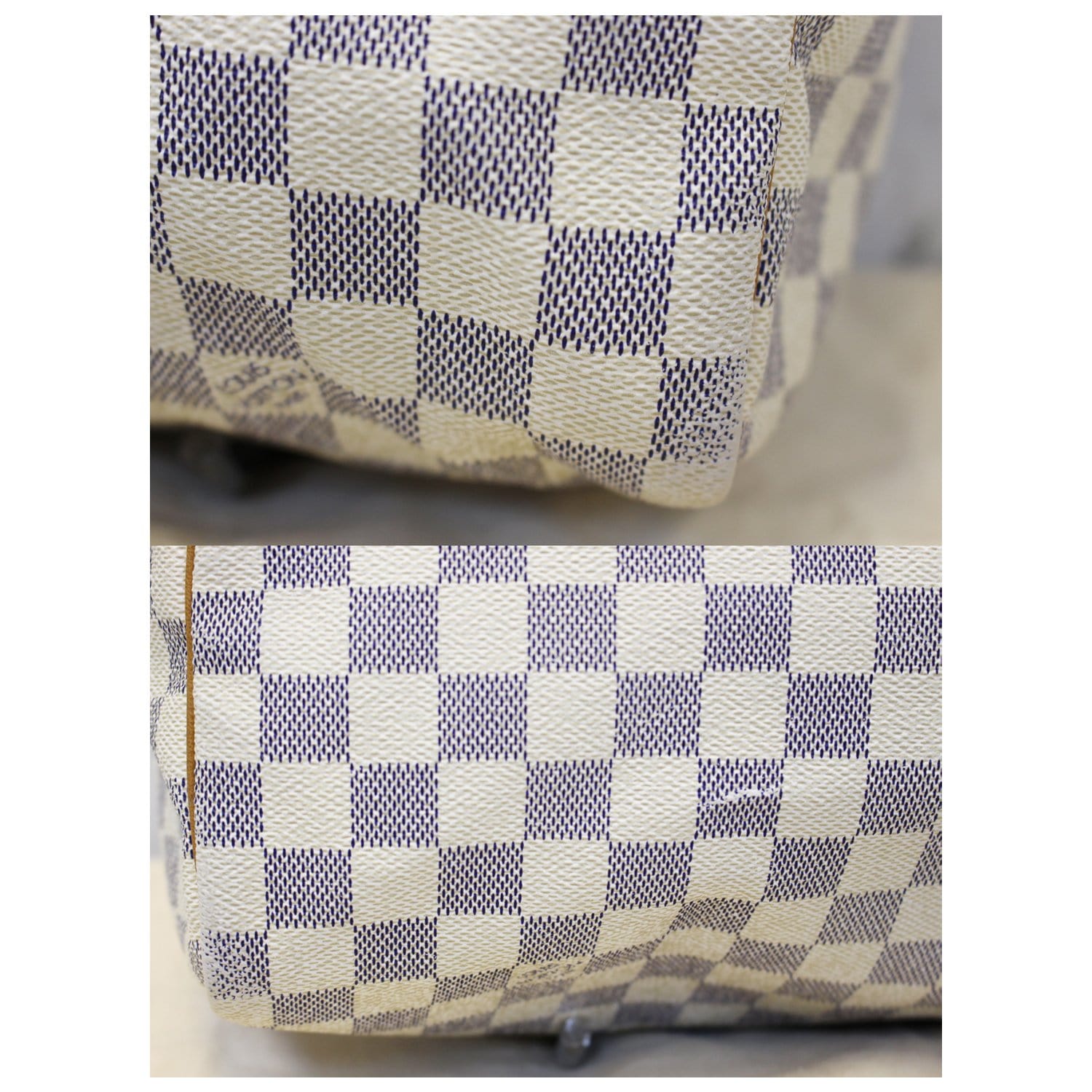 LOUIS VUITTON Speedy 30 Damier Azur Satchel Handbag