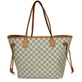 LOUIS VUITTON Neverfull MM Damier Azur Tote Bag Rose Ballerine