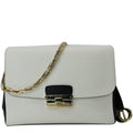 CHRISTIAN DIOR Diorling Medium Leather Shoulder Bag White/Black