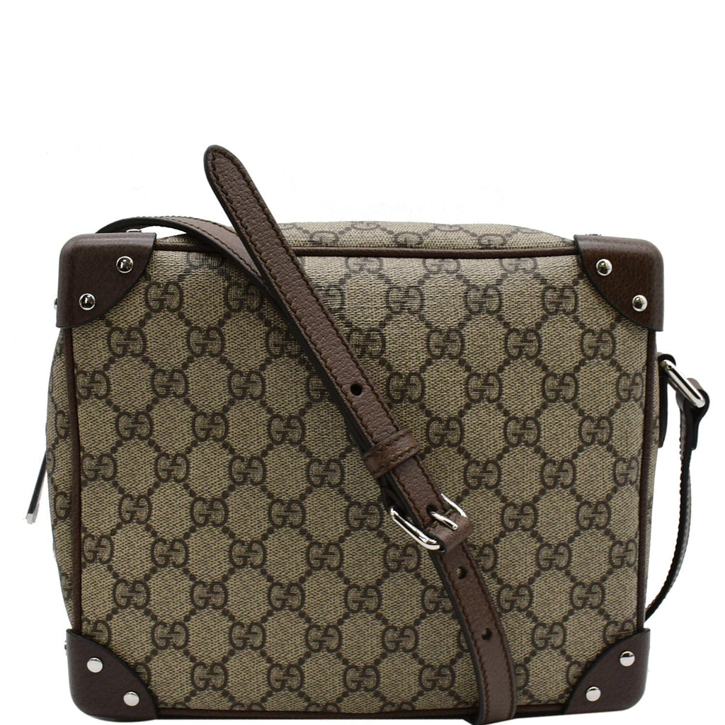 GUCCI Gucci Supreme Monogram Canvas Shoulder Bag Beige 626363