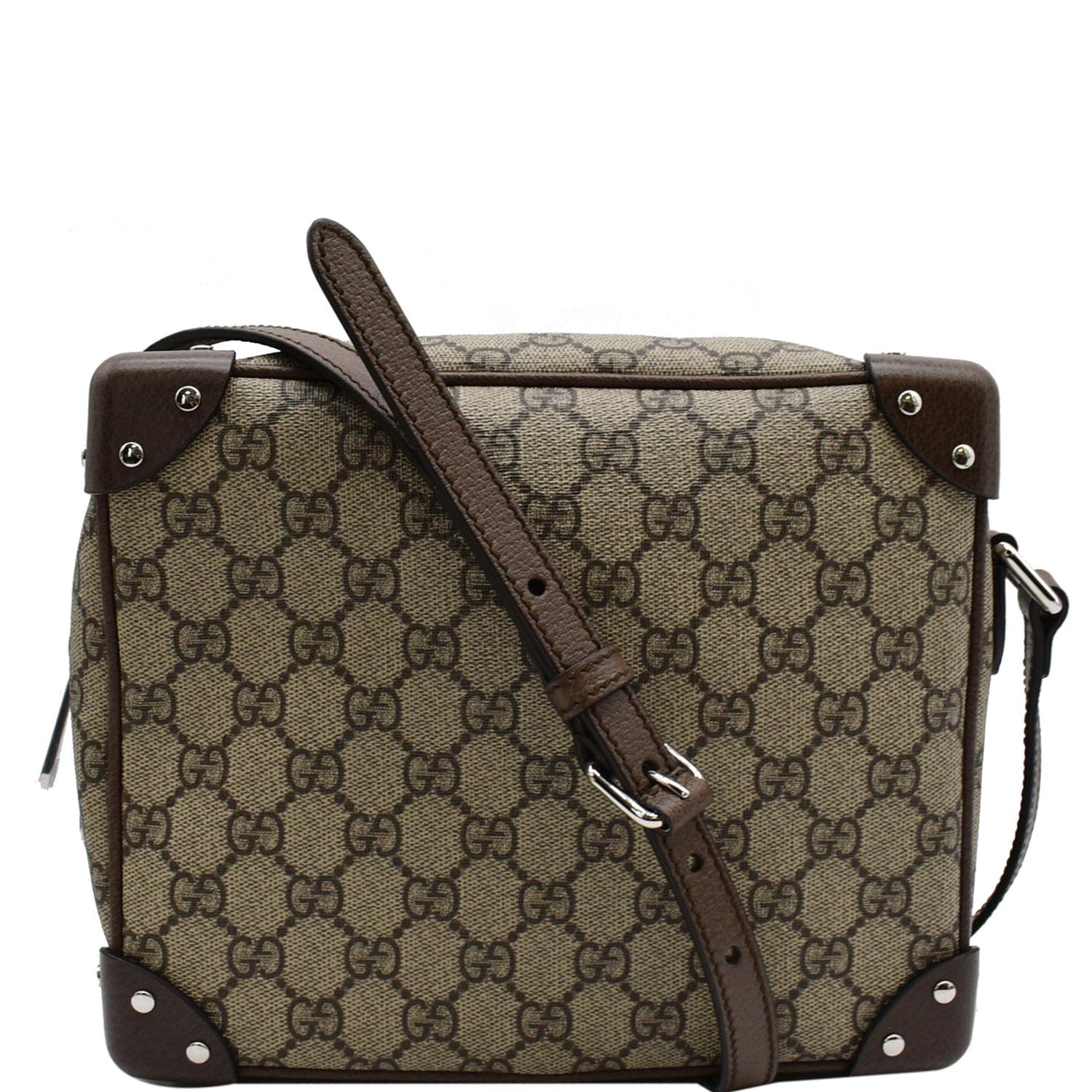 GUCCI Gucci Supreme Monogram Canvas Shoulder Bag Beige 626363