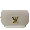 LOUIS VUITTON Lockme Tender Grained  Leather Shoulder Bag Greige