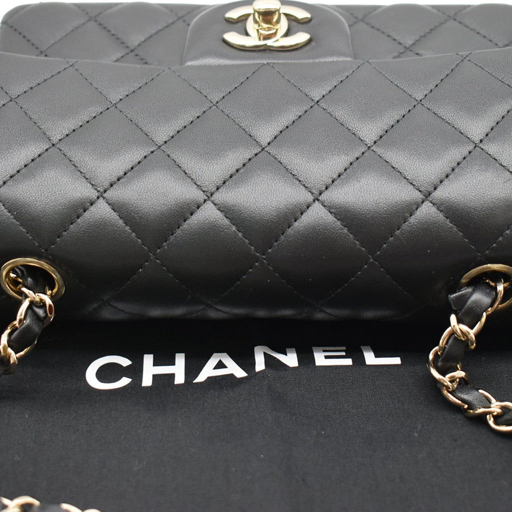 Chanel Mini Rectangular Flap Quilted  Leather Shoulder Bag Black- Hot Deals