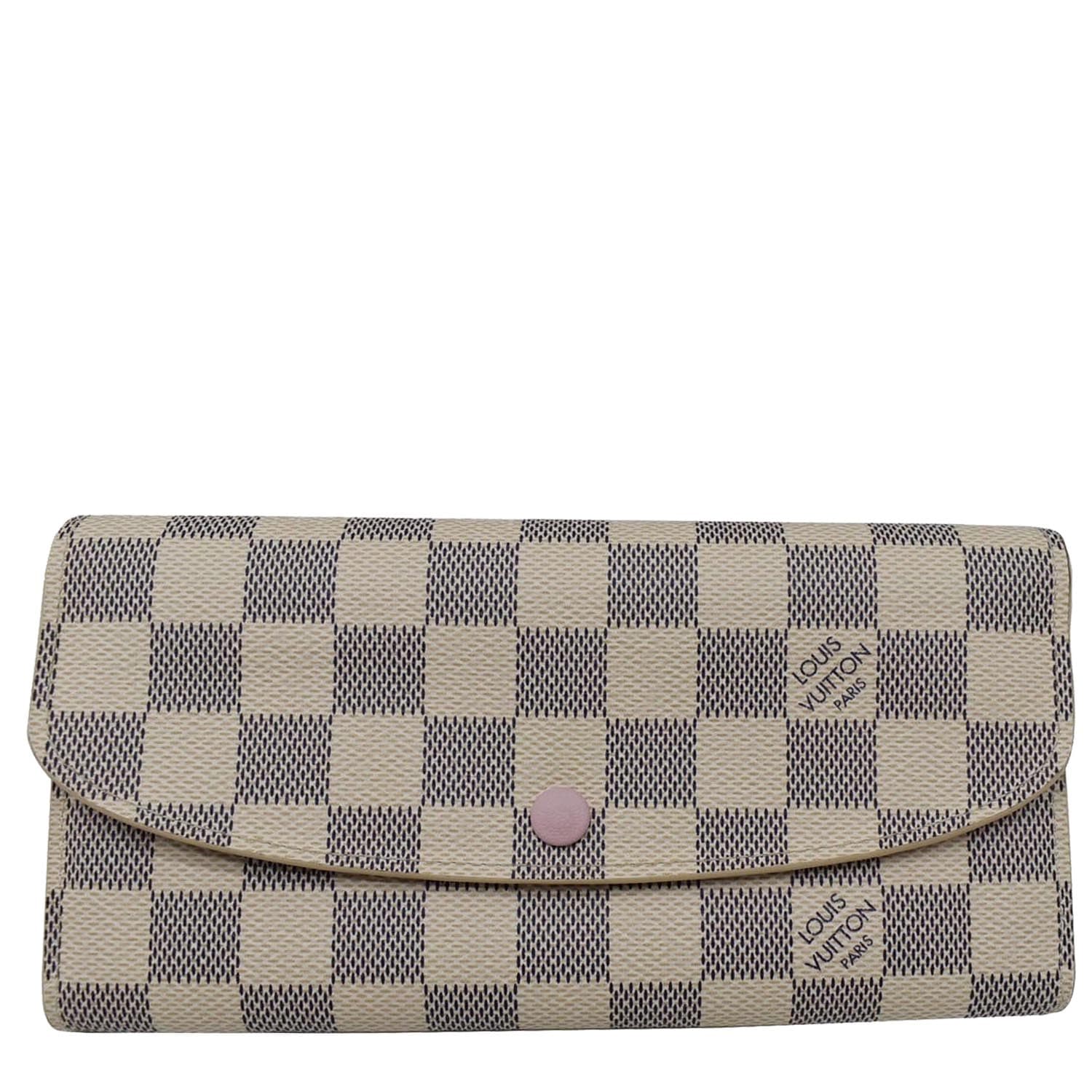 LOUIS VUITTON Emilie Damier Azur Wallet White