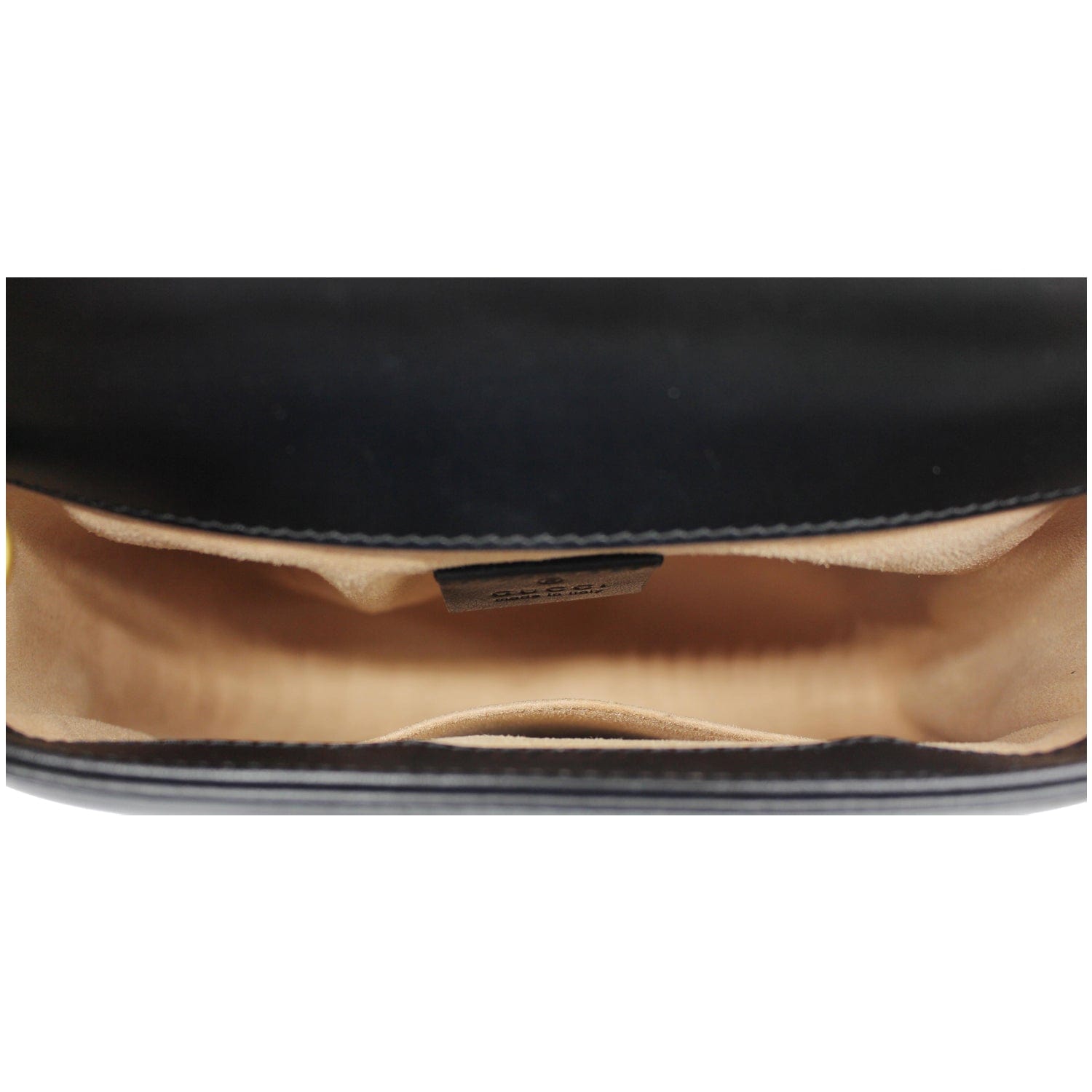 GUCCI Gucci Marmont Mini Leather Top Handle Shoulder Bag Black 547260