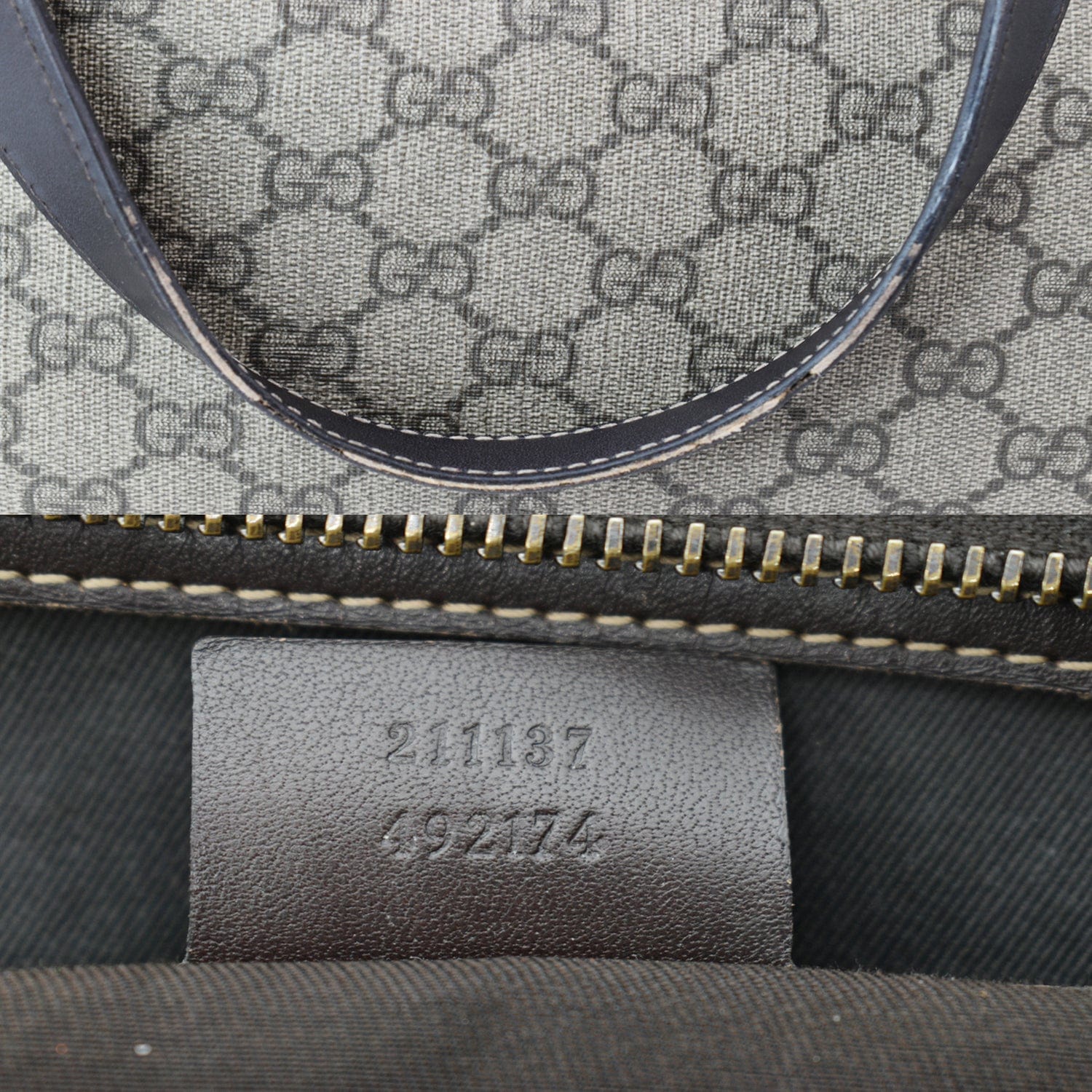 GUCCI Gucci Supreme Canvas Tote Bag Beige 211137