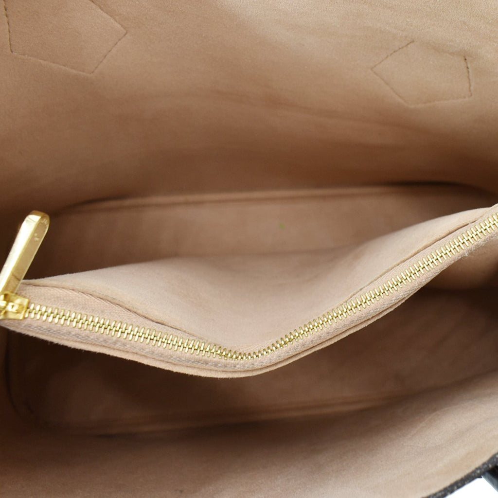 LOUIS VUITTON Kensington Damier Ebene Tote Bag Brown
