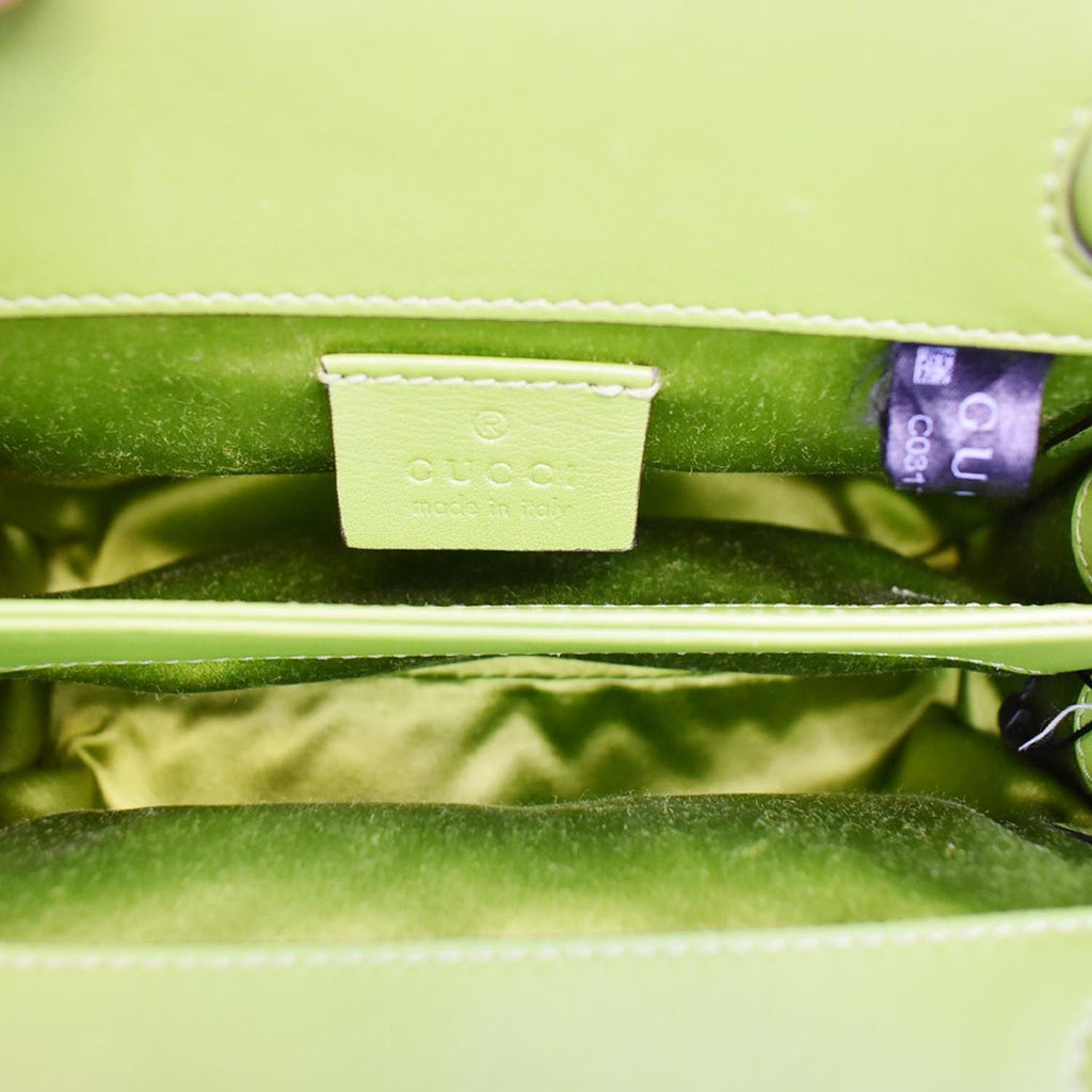 GUCCI Ophidia Silk Embroidered Floral Mini Shoulder Bag Green  - Hot Deals