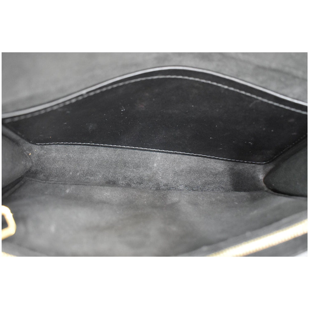 LOUIS VUITTON Chain Louise GM  Leather Shoulder Bag Black