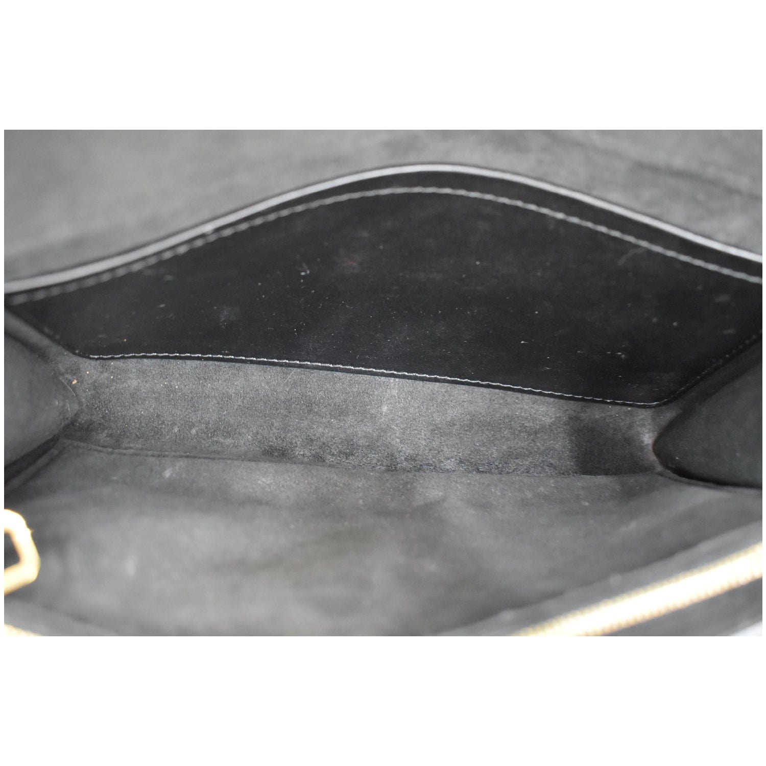 LOUIS VUITTON Chain Louise GM  Leather Shoulder Bag Black