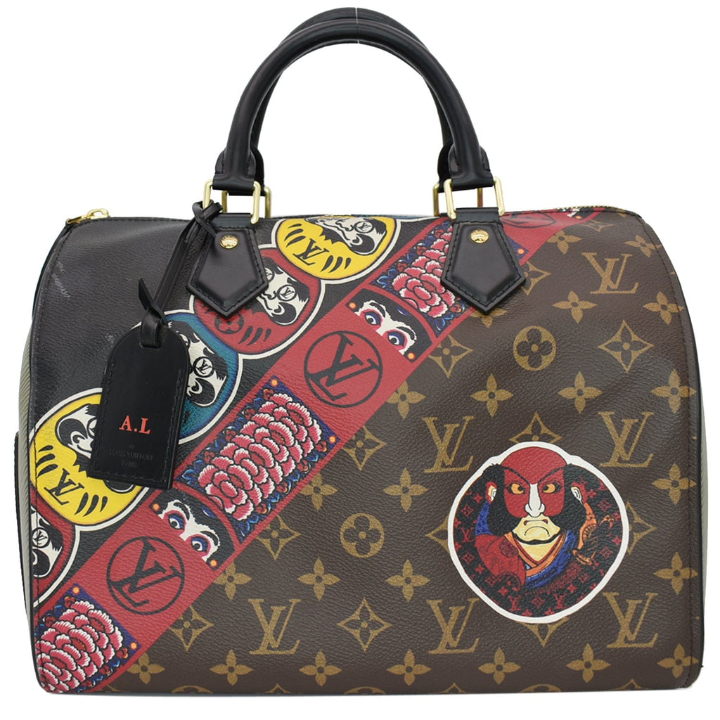 LOUIS VUITTON Kabuki Speedy 30 Monogram Canvas Satchel Bag Brown - Hot Deals