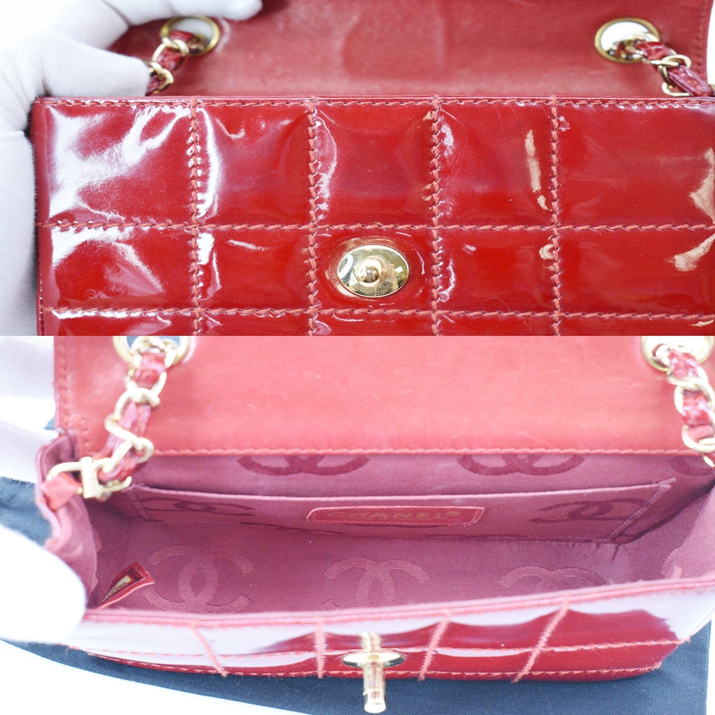 Chanel Chocolate Bar Small New 1:1 Rep Leather Flap Shoulder Bag Red