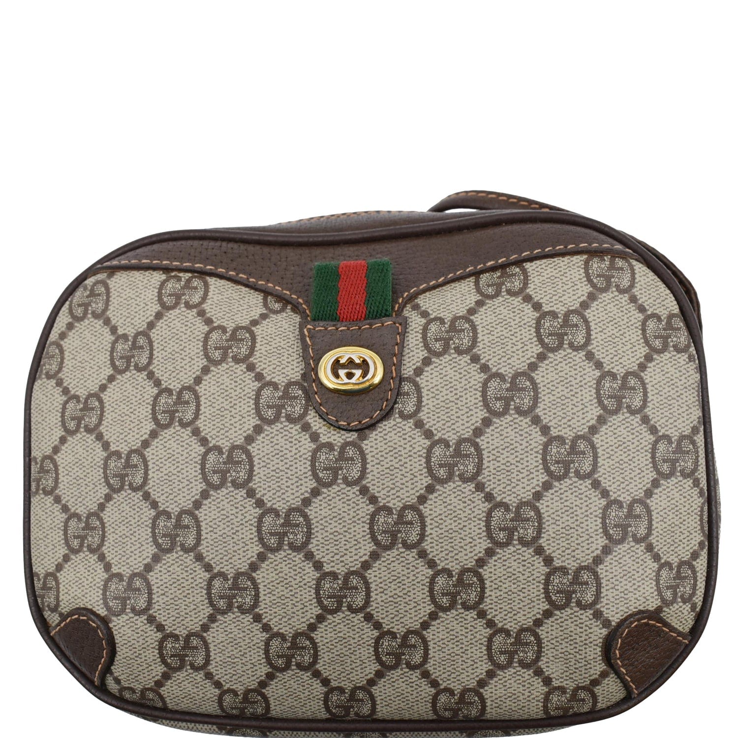 GUCCI  Gucci Supreme Canvas Crossbody Bag Beige 8902066
