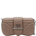 PRADA Mini Sidonie Nappa Diagramme Leather Chain Crossbody Bag Nude