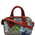 GUCCI Mini Blooms Gucci Supreme Canvas Top Handle Crossbody Bag Red 546312