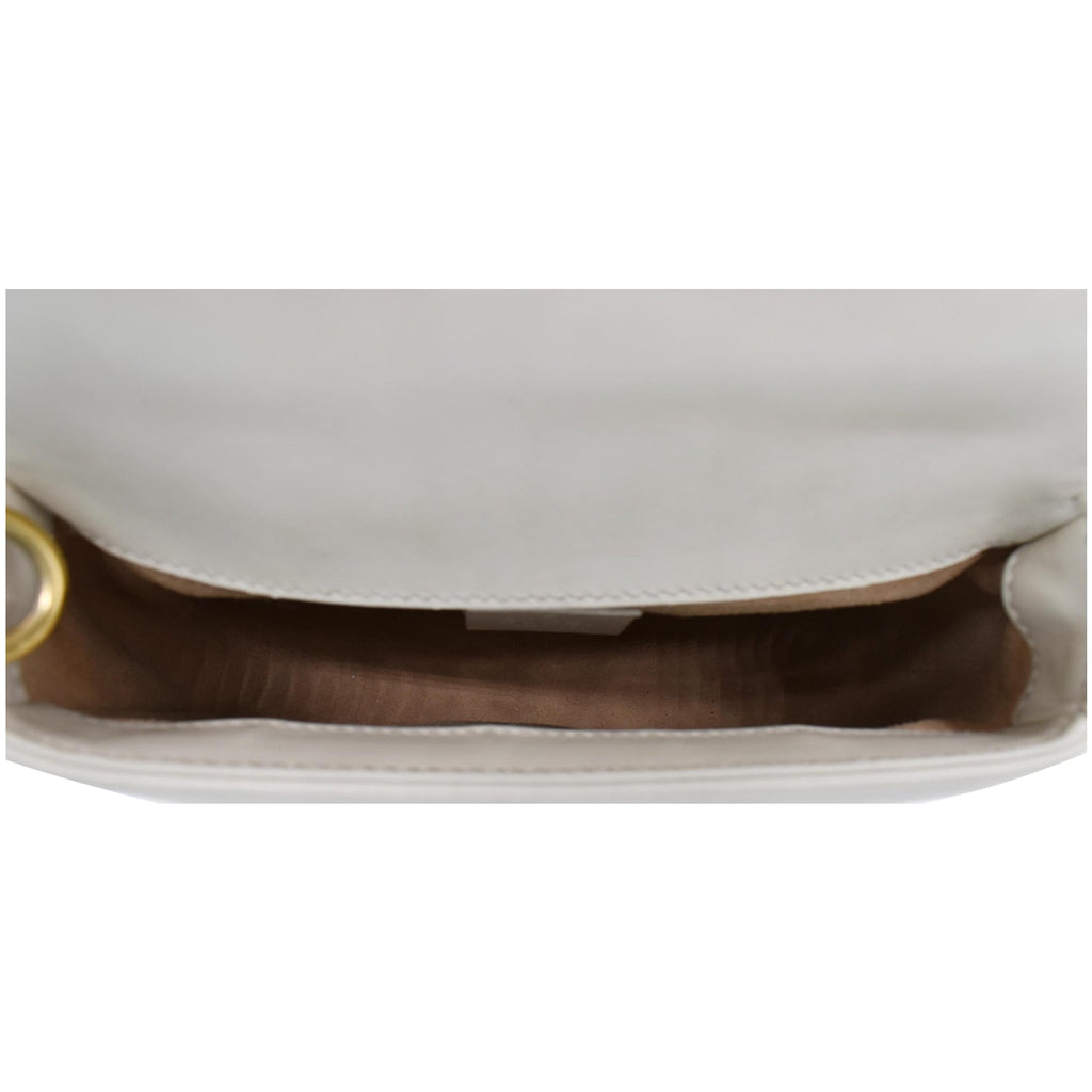 GUCCI Gucci Marmont Mini Top Handle Shoulder Bag White 547260