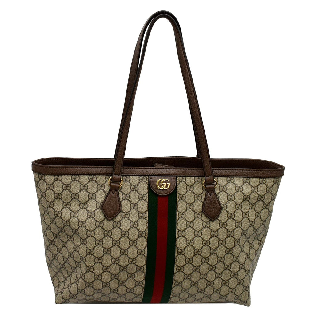 GUCCI Ophidia Medium Gucci Supreme Canvas Tote Bag Beige 631685