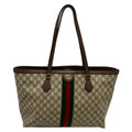 GUCCI Ophidia Medium Gucci Supreme Canvas Tote Bag Beige 631685