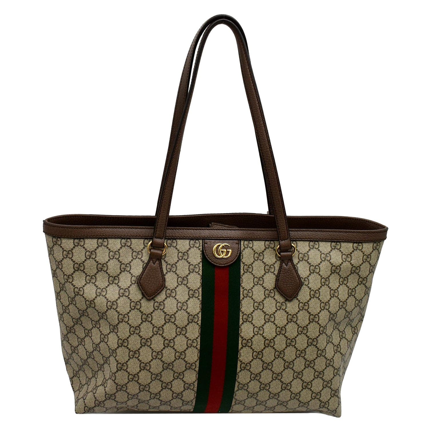 GUCCI Ophidia Medium Gucci Supreme Canvas Tote Bag Beige 631685