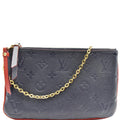 LOUIS VUITTON Double Zip Pochette Monogram Empreinte Crossbody Bag Navy Blue - Hot Deals