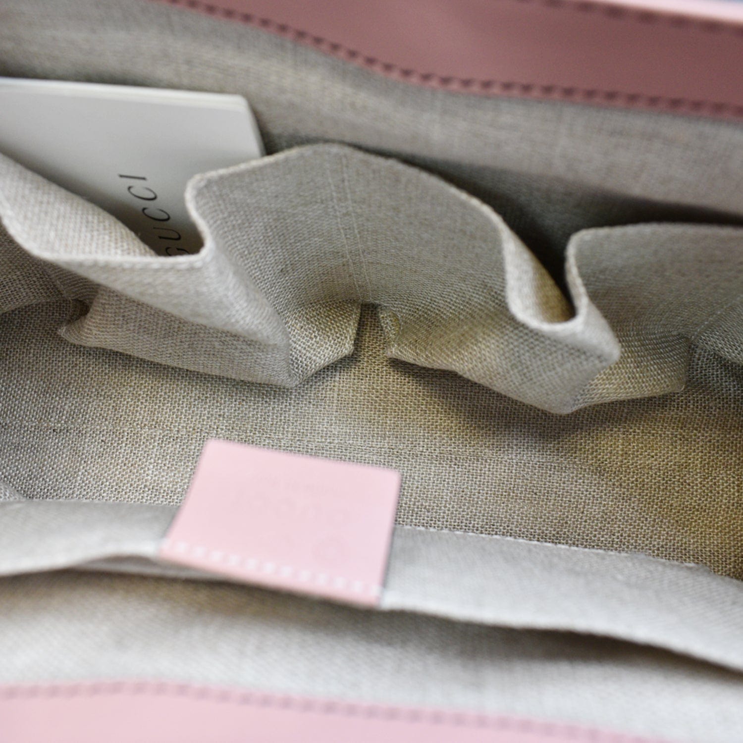 GUCCI Emily Medium Gucci Guccissima Leather Chain Shoulder Bag Light Pink 449635