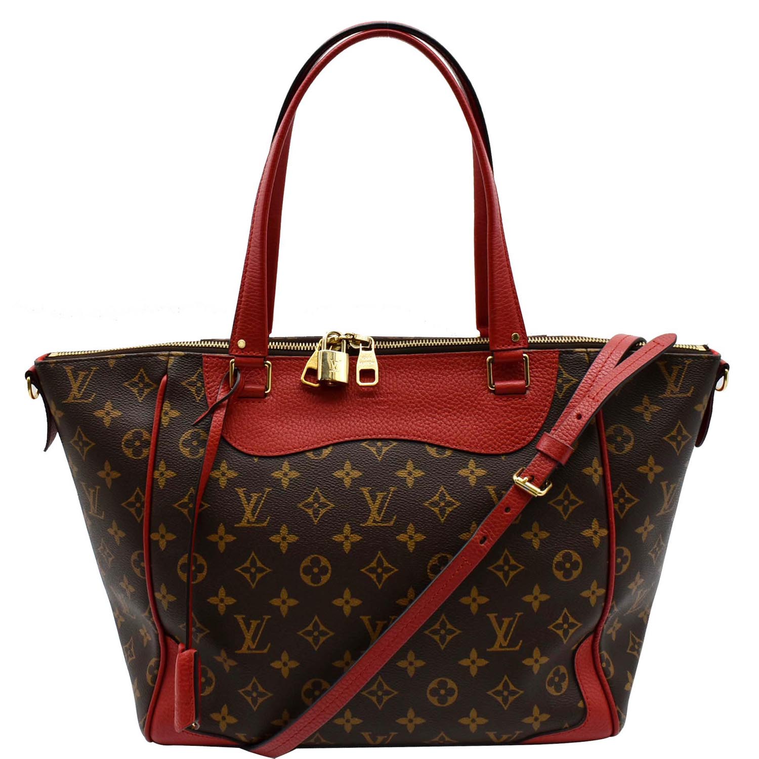 LOUIS VUITTON Estrela NM Monogram Canvas Shoulder Bag Coquelicot