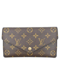 LOUIS VUITTON Monogram Canvas Sarah Wallet Brown