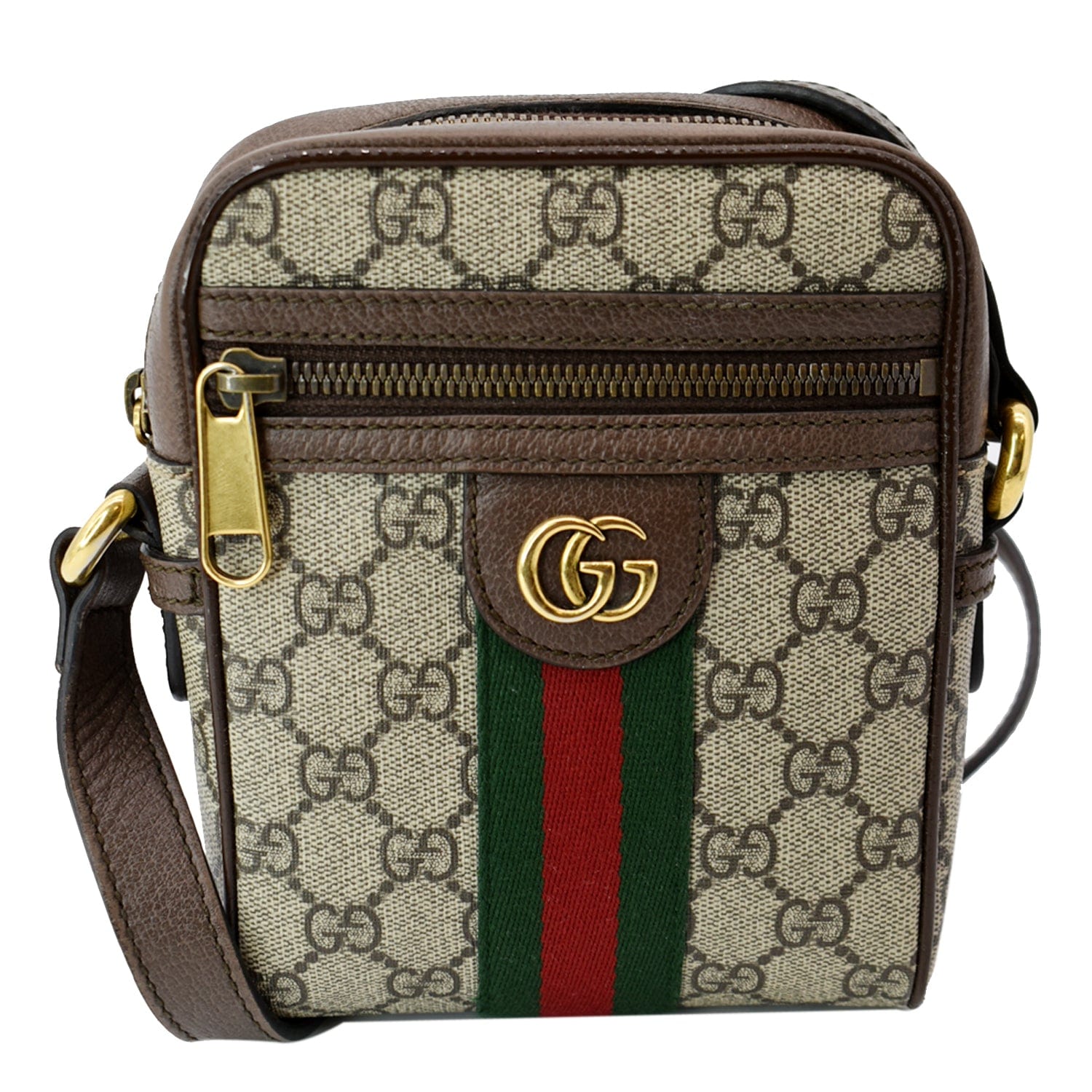 GUCCI Ophidia Gucci Supreme Canvas Shoulder Bag Beige 598127